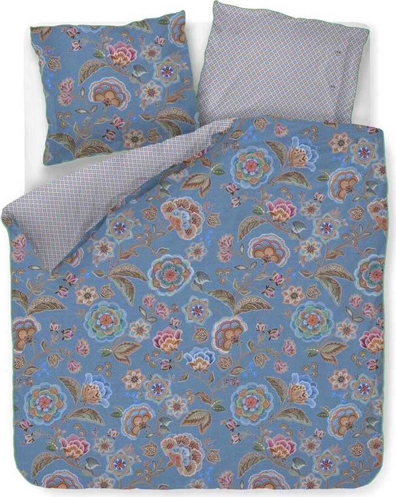 Pip Studio Bettwäsche-Garnitur Matata Farbe Blau Größe 200x200+2x80x80