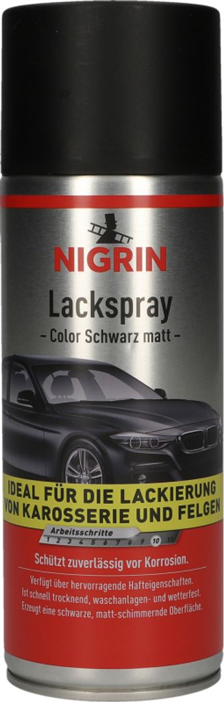 6x Lackspray Schwarz Matt Von Normfest – 400ml Dose, Kratzfester Basislack Für Auto & Mehr