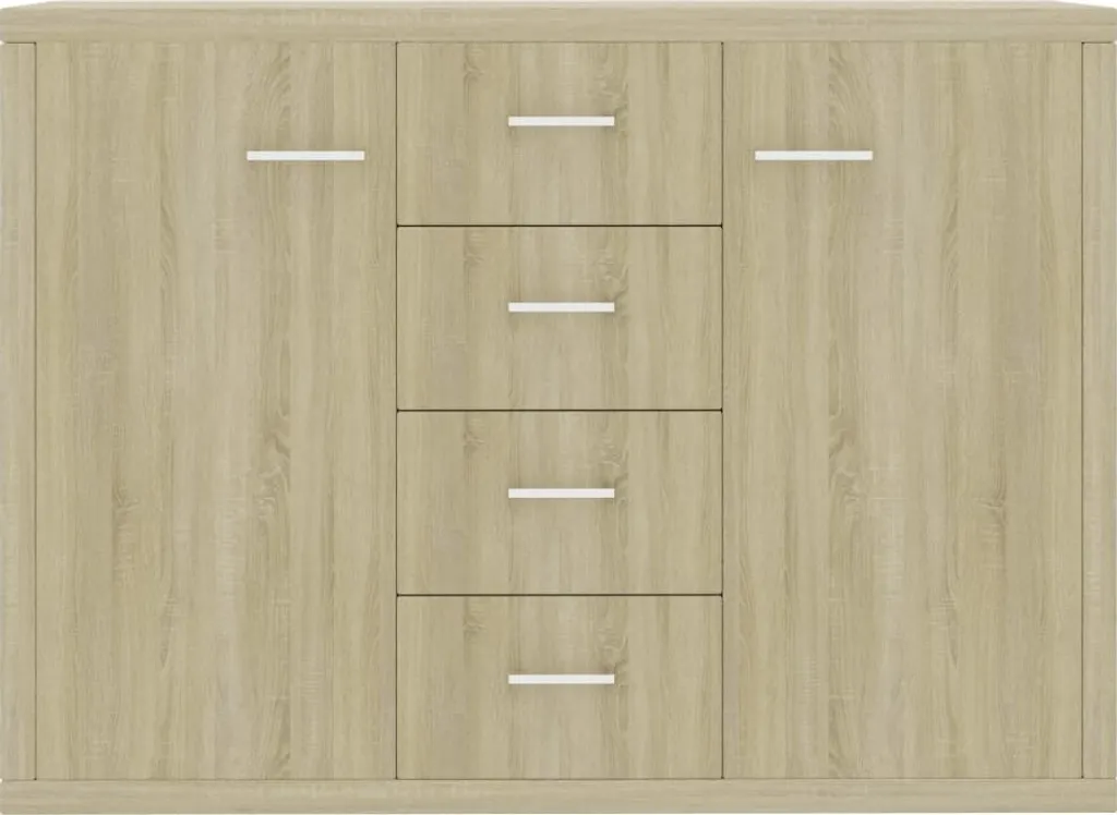 vidaXL Credenza Rovere Sonoma 88x30x65 cm | Mobiletto Multiuso Legno - 9