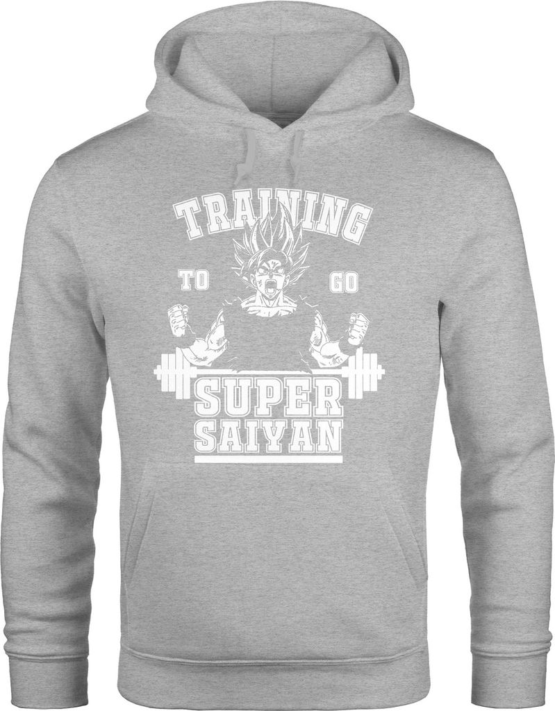 Hoodie Herren Super Saiyan Dragonball Kapuzen-Pullover Moonworks grau XXL