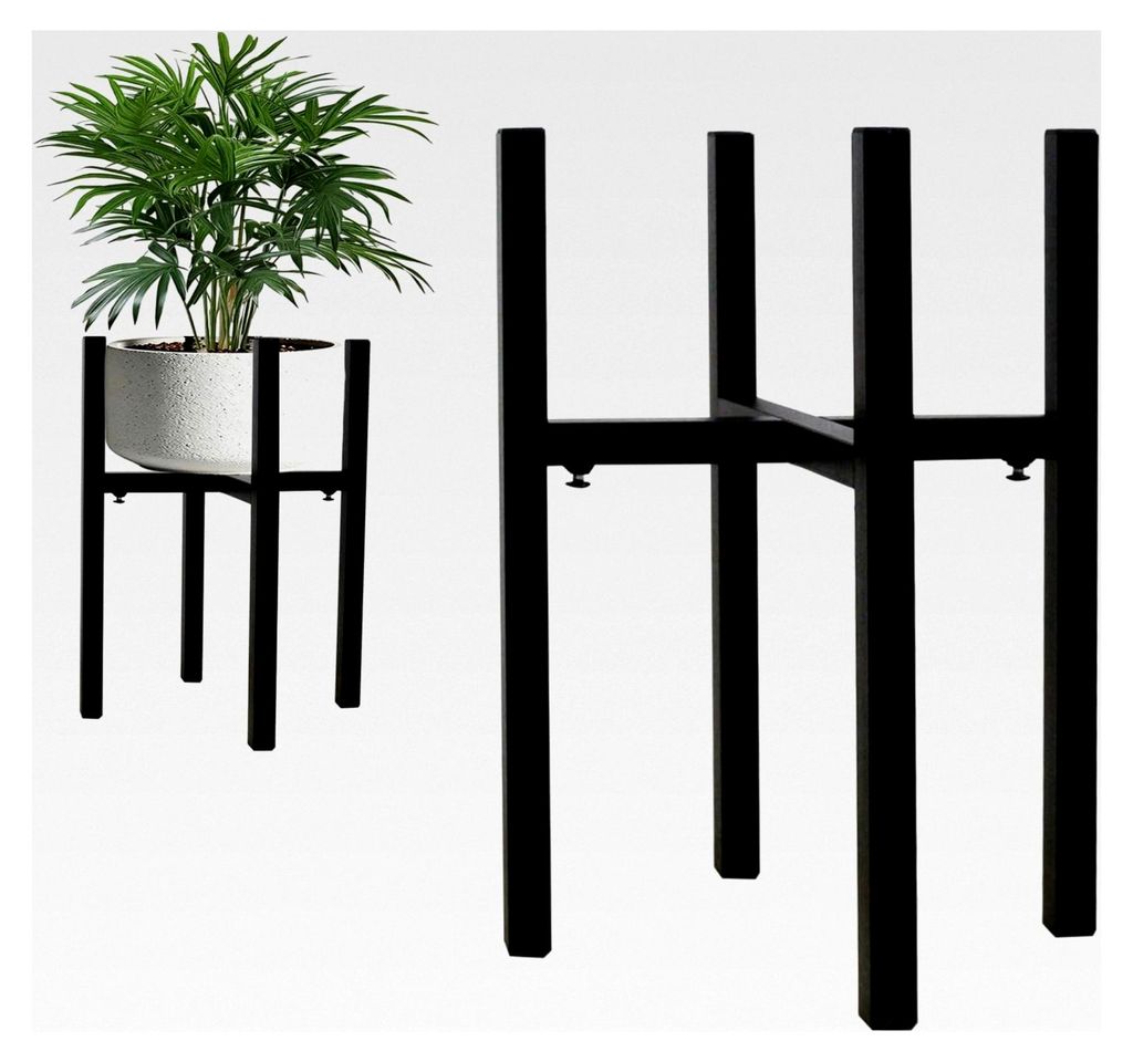 Blumenständer, verstellbarer Metall-Pflanzenständer für Innen- und Außenbereich, geeignet für Töpfe von 22-32 cm, Topfhalter, Pflanzenbank (k...