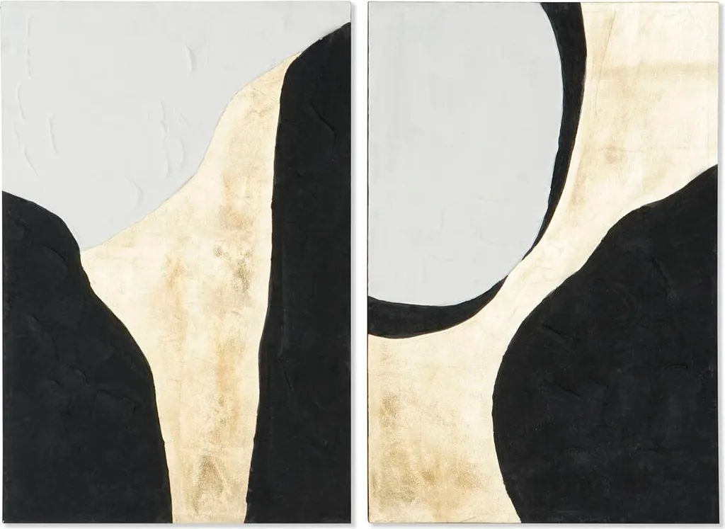 Tableau Home ESPRIT abstrait Urban 60 x 90 cm - Set de 2 Toiles Design