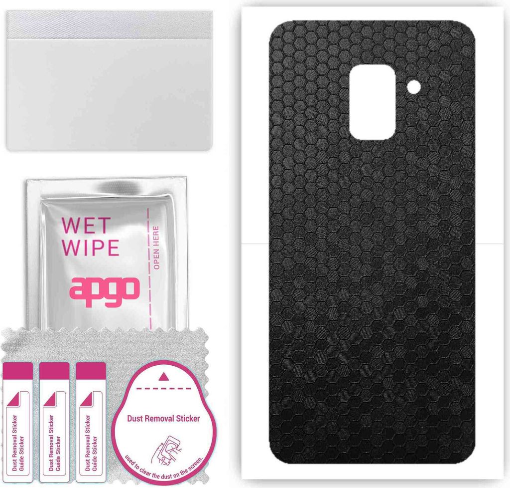 apgo Rückseite Schutzfolie, Skin, kompatibel mit Samsung Galaxy A8 (2018), Hinten Displayschutzfolie aus Vinylfolie, kratzfest, einfache Montage -...