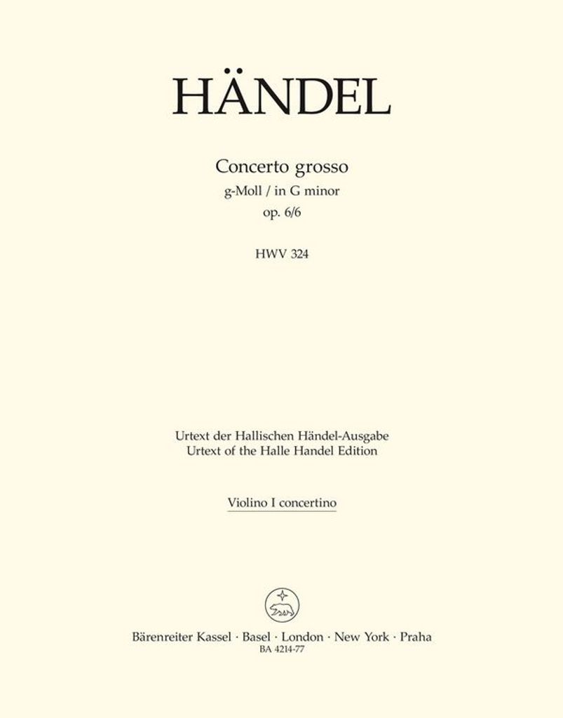 Concerto grosso g-Moll op.6,6 HWV324 für Orchester Violine solo 1
