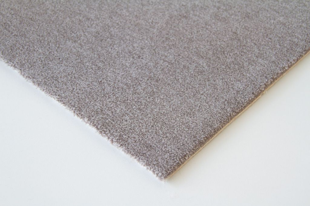 Steffensmeier Velours Teppichboden Venezia Meterware | Auslegware für Kinderzimmer Wohnzimmer Schlafzimmer | Grau, Größe: 500x500 cm