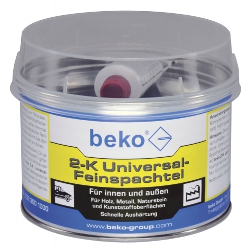 Beko 2-K Universal-Feinspachtel 1 kg weiß, inkl. rotem Härter