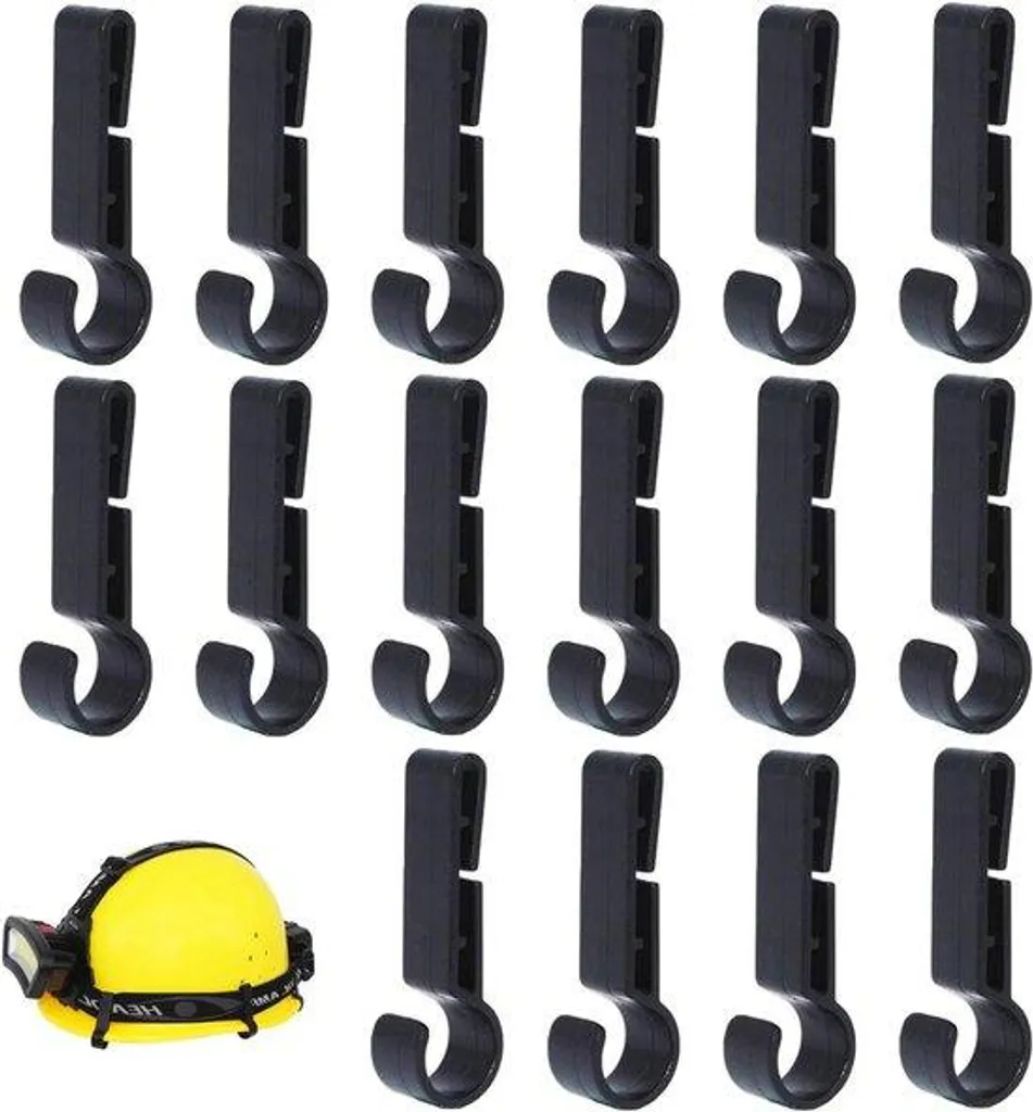 Support de lampe frontale pour casque de chantier - Pack de 16 attaches