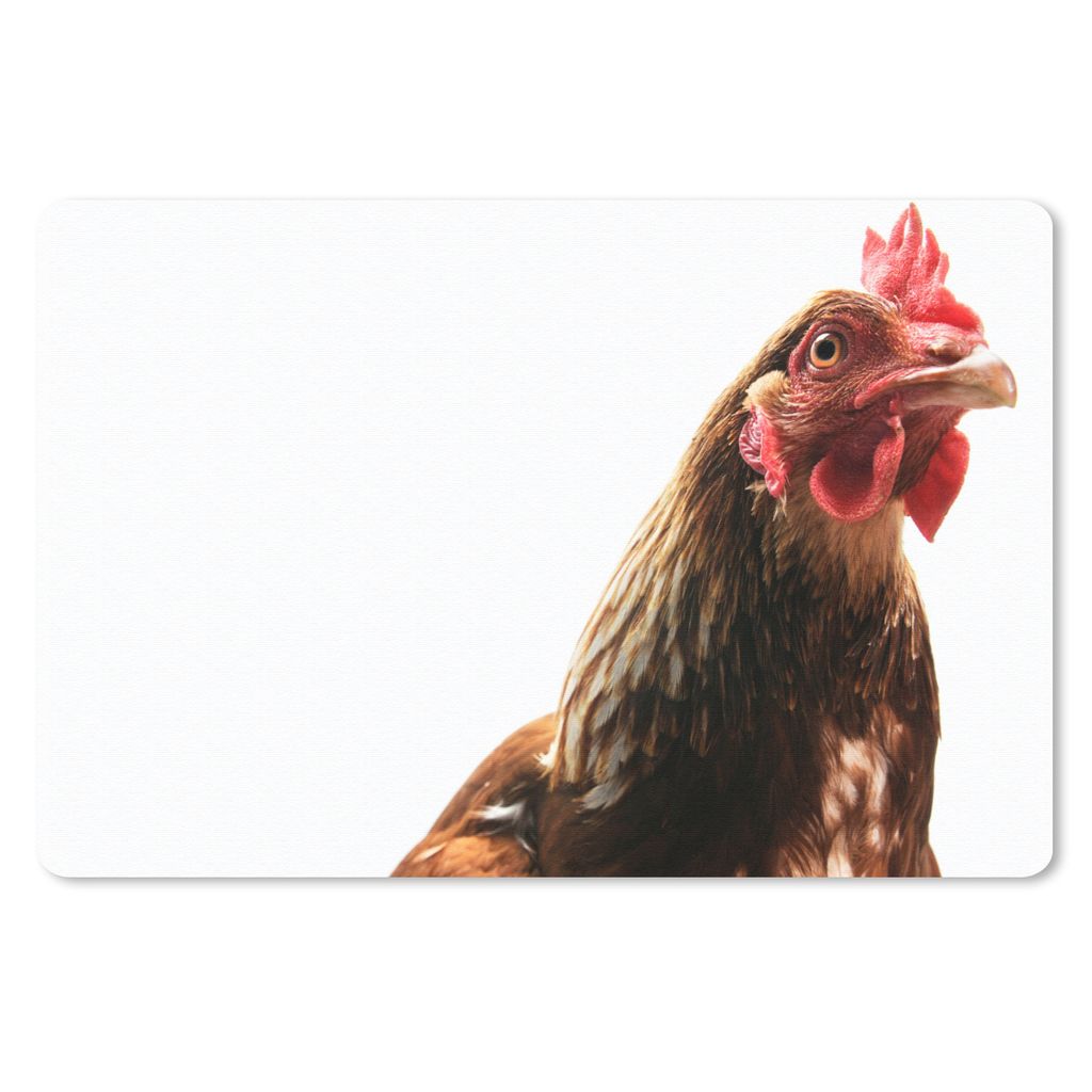 MuchoWow Mauspad Mousepad Hahn - Bauernhoftiere - Federn 27x18 cm - Mousepads - Maus Mat - Pad - Mausunterlage - Büroartikel - Desk Matten
