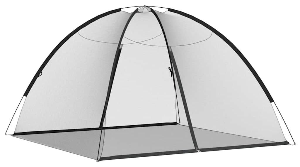 vidaXL Namiot z moskitierą mongolski 220 czarny 200x200x135 Zdjęcie produktu 