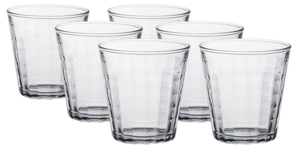 Duralex Trinkglaser Prisme - 6x Stuck - Glas - 220 ml Produktbild 