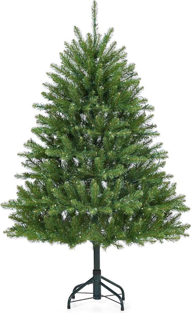 Künstlicher Weihnachtsbaum - LED-beleuchteter Tannenbaum - 180 cm - Dichte PVC-Zweige - Klappbarer Ständer - Für Innen - Tiefrosa