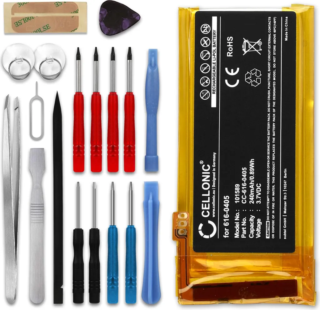 Batteria Premium per iPod Nano 4G A1285 - Cella 240mAh CELLONIC