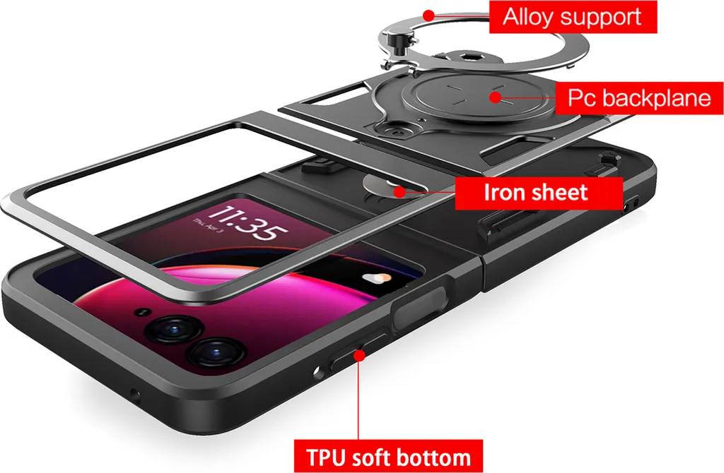 BAIDIYU Cover per otorola Razr 40 Ultra,Ultrasottile, Antigoccia