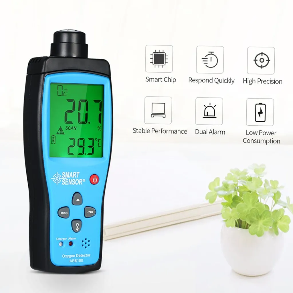 Détecteur d'oxygène SMART SENSOR AT8100 pour mesure auto portable - 2
