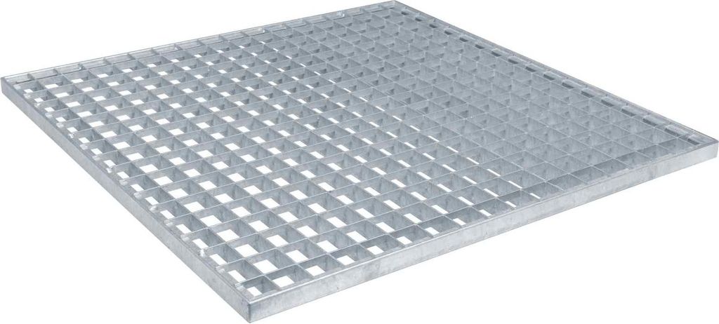 vidaXL Grille argent 60 x 60 x 2 cm Acier galvanisé à chaud Image du produit 