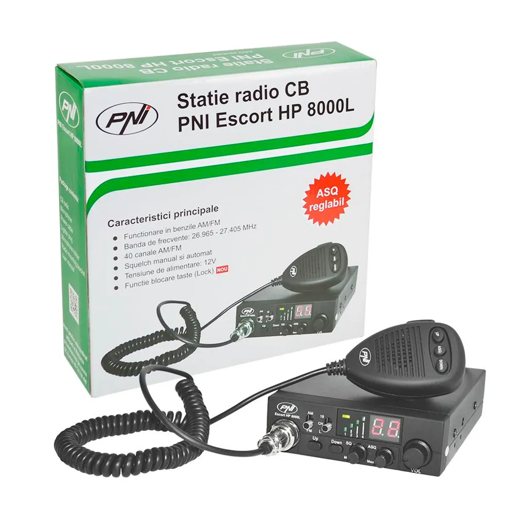 Radio CB PNI Escort HP 8000L ASQ avec Antenne PNI Extra 45 Noir
