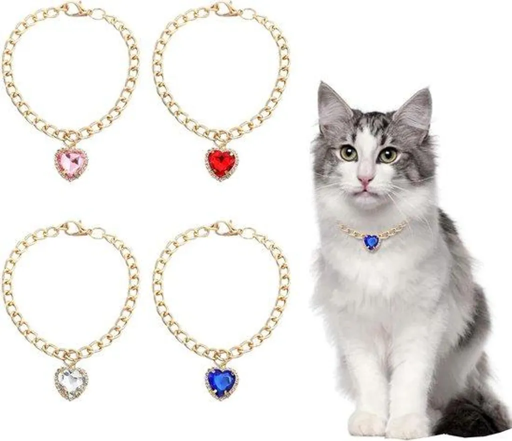 Collier réglable pour chiot et chat coloris Or idéal pour les photoshoots