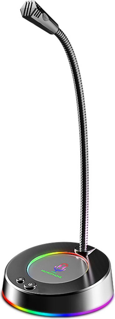 SADA MK08 USB-Tischmikrofon Plug & Play Professionelles 360-Grad-Rundstrahlmikrofon mit RGB-LED-Licht Desktop-Kondensatormikrofon fuer die Aufnahme...