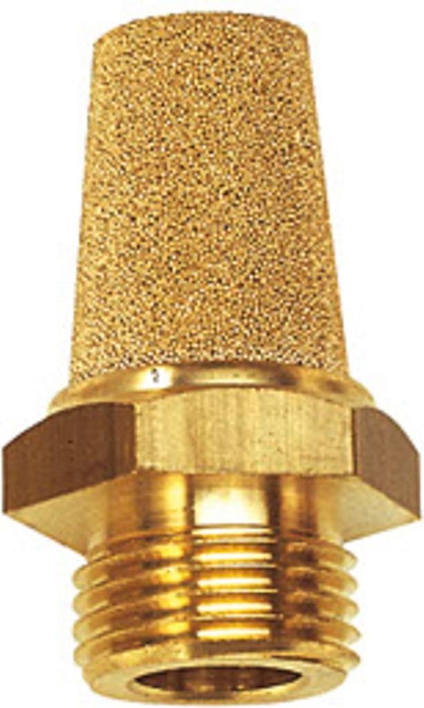 Riegler Sinterbronce-Schalldämpfer, Messing Gewinde/Sechskant, M5, SW 9