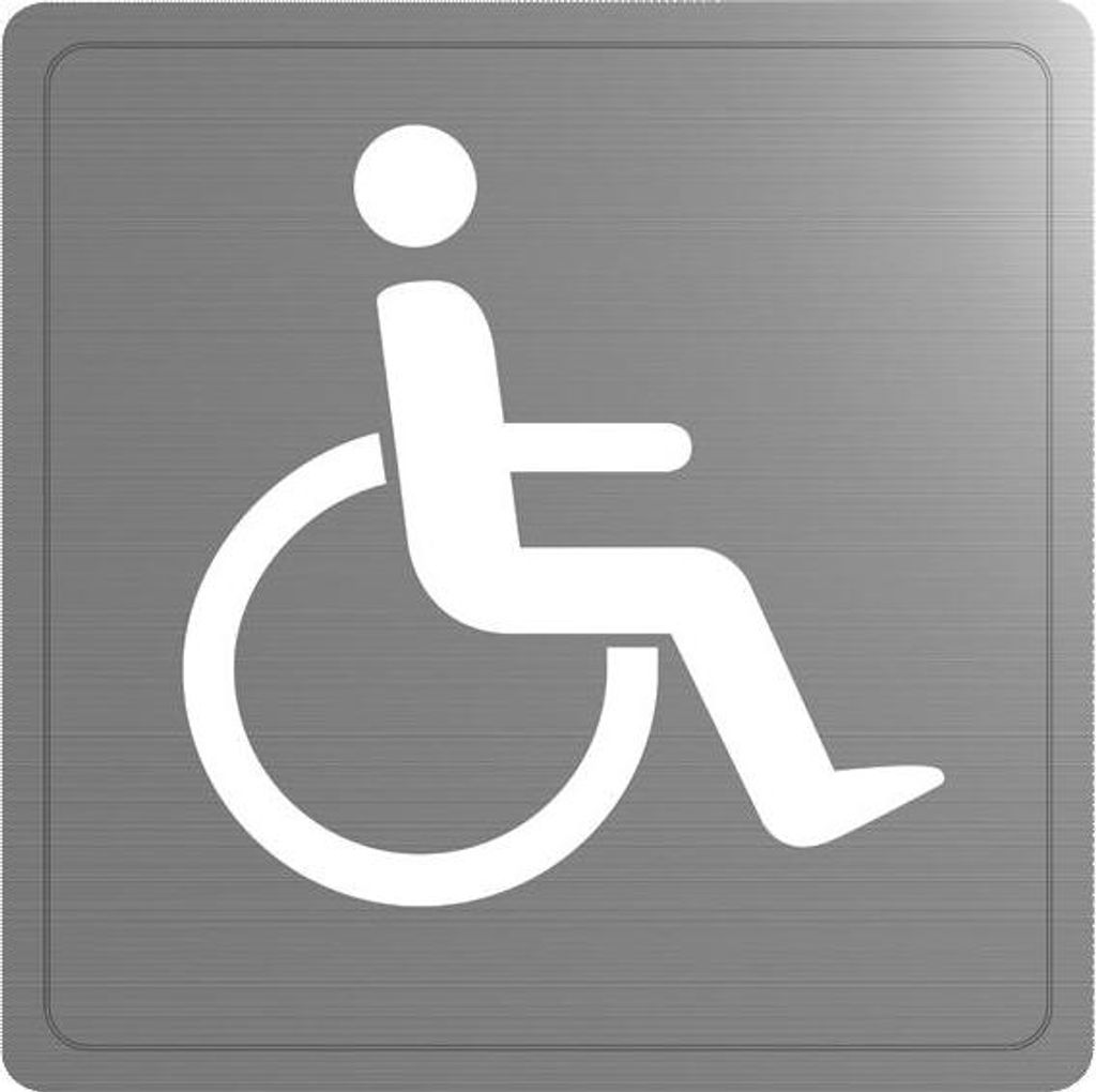 Delabie Wand Symbol Behinderten-WC Edst. 1.4301 sat (ex-0011370000)