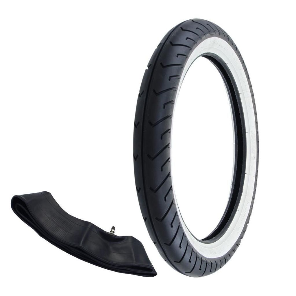 Reifen Weißwand Mitas MC2 2.75-16 (2 3/4 x 16) 46J TT + Schlauch
