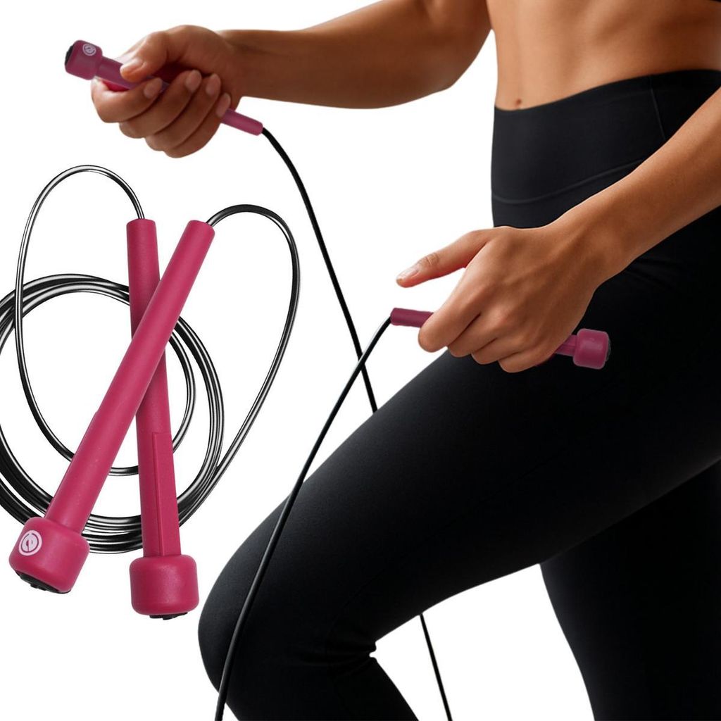 Speed Rope PVC 285 cm – Pink – Enero Fit, verstellbares Produktbild 