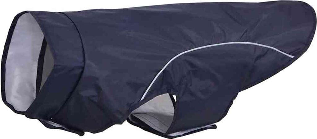 vidaXL Hunde Regenmantel mit Reflexstreifen Polyester Marineblau L