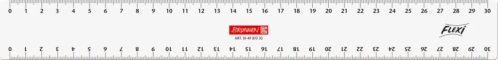 Règle de 30cm Flexible pour Dessin et Géométrie - BRUNNEN Flexi x10