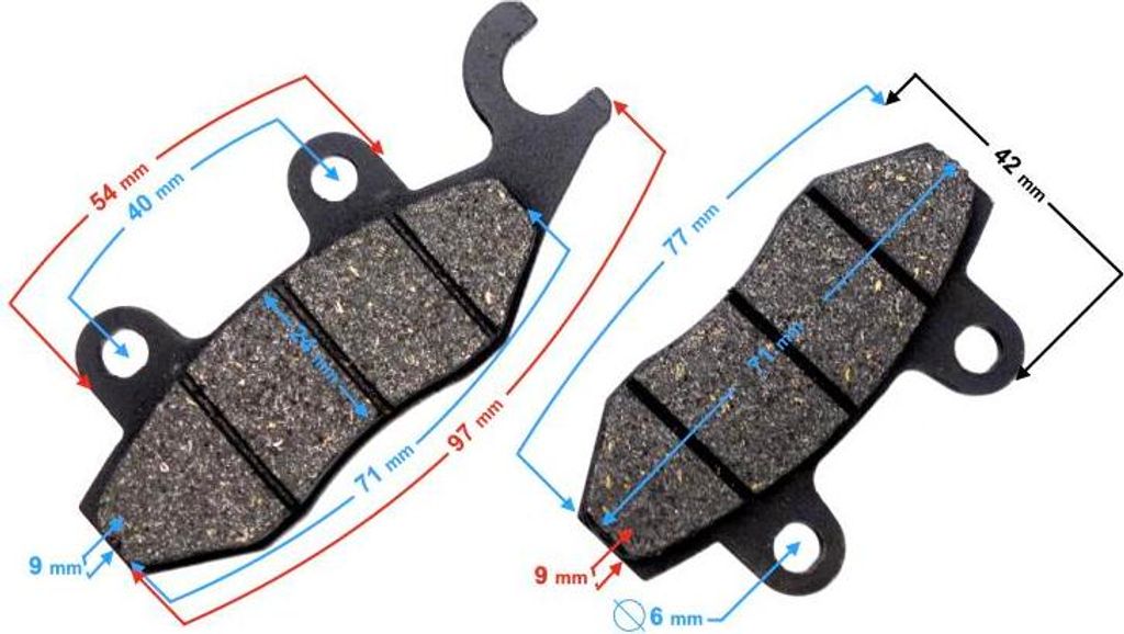 Hintere Bremsbeläge für B-Max-Roller (Vergaser)