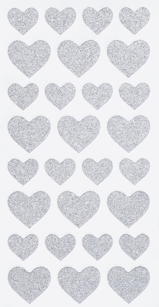 HobbyFun 3453401, Silber, Herzmuster, Glanz, Junge/Mädchen Produktbild 