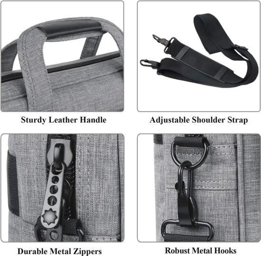 Sacoche ordinateur 15,6 pouces imperméable - Sac multifonction robuste