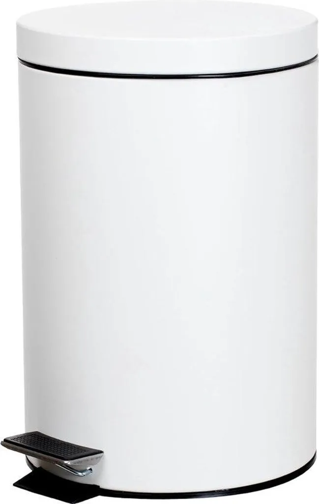 Poubelle avec couvercle Soft Close 12L blanche, design moderne et discret