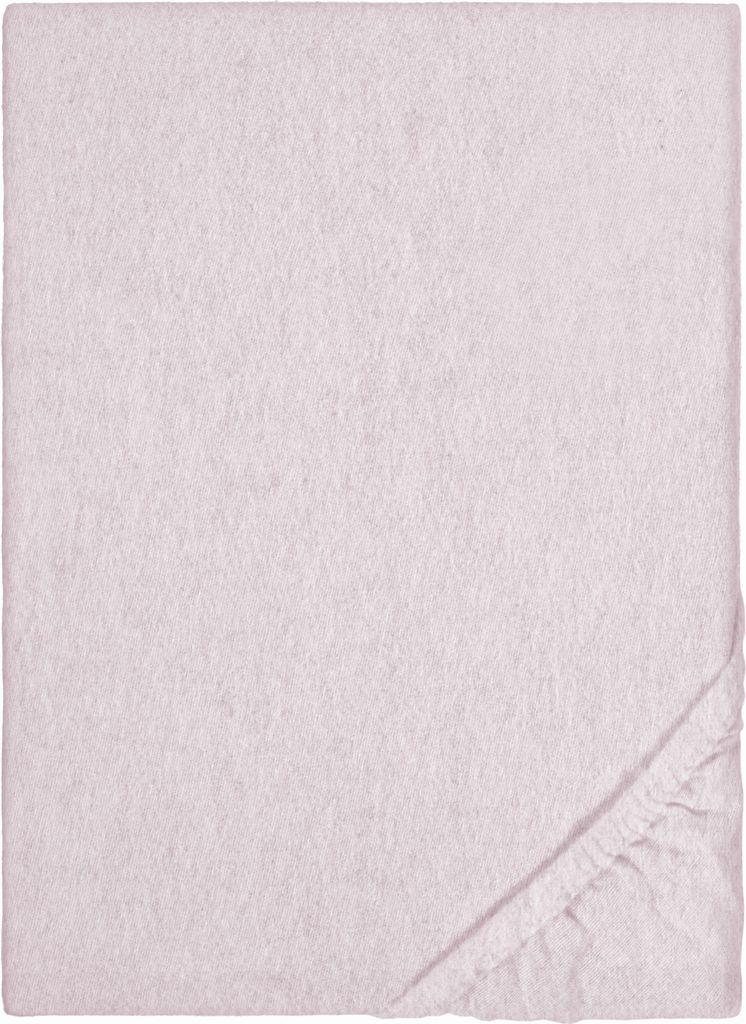 Biberna Biber-Spannbetttuch Melange uni, Größe 1x 90x190 cm - 100x200 cm, rosé