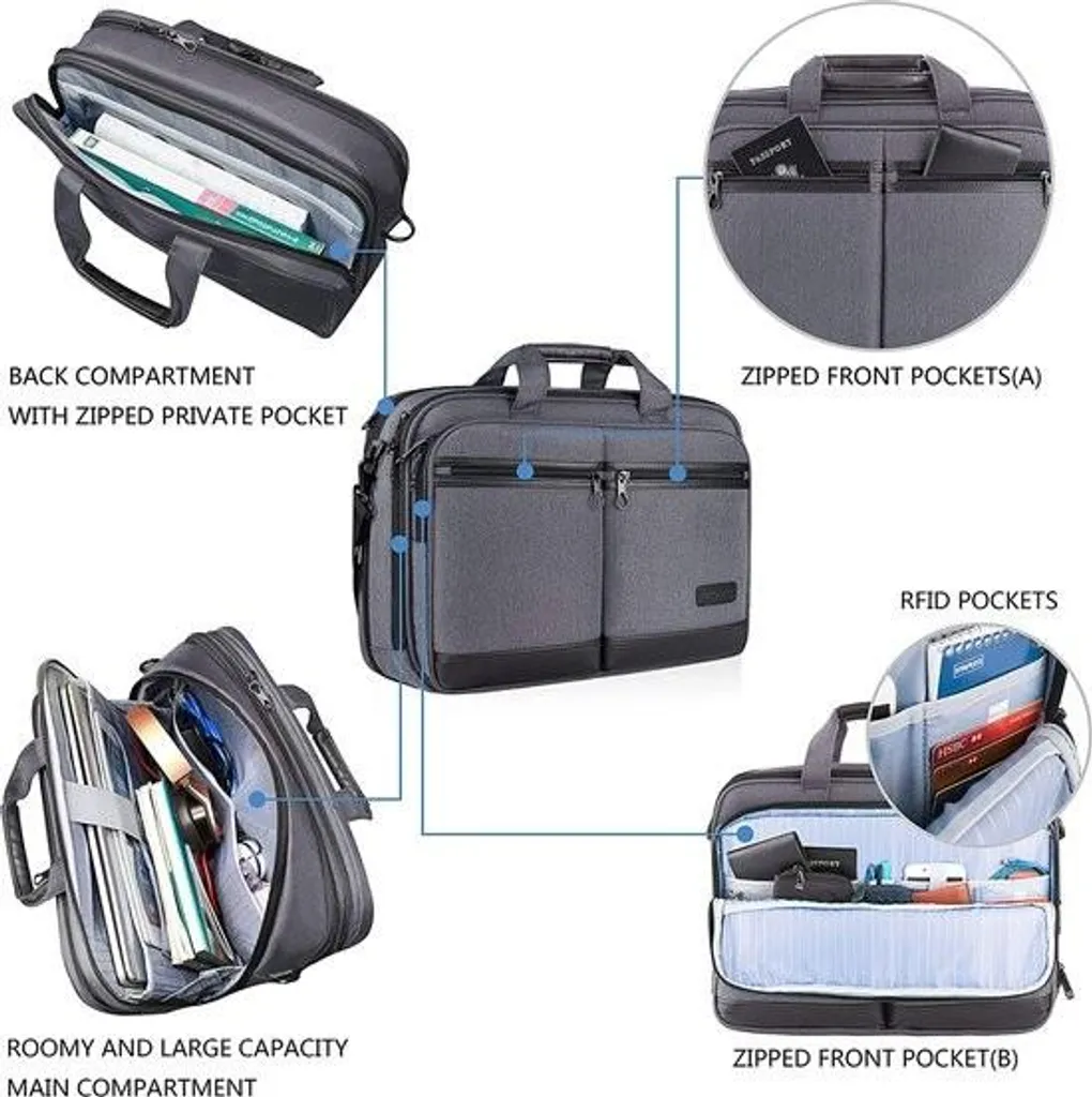 Housse ordinateur portable 18 pouces avec compartiments de rangement - 4