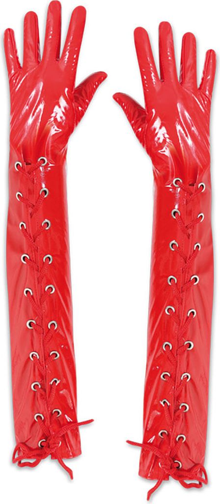 Lack-Handschuhe, sort. Farben, 50 cm lang Produktbild 