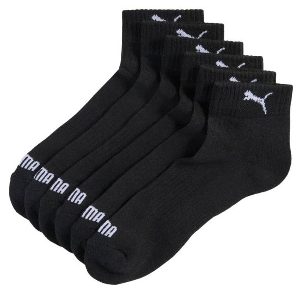 Ponožky Puma Cushioned Quarter Socks, 3 kusy, barva: černá, Obrázek produktu 