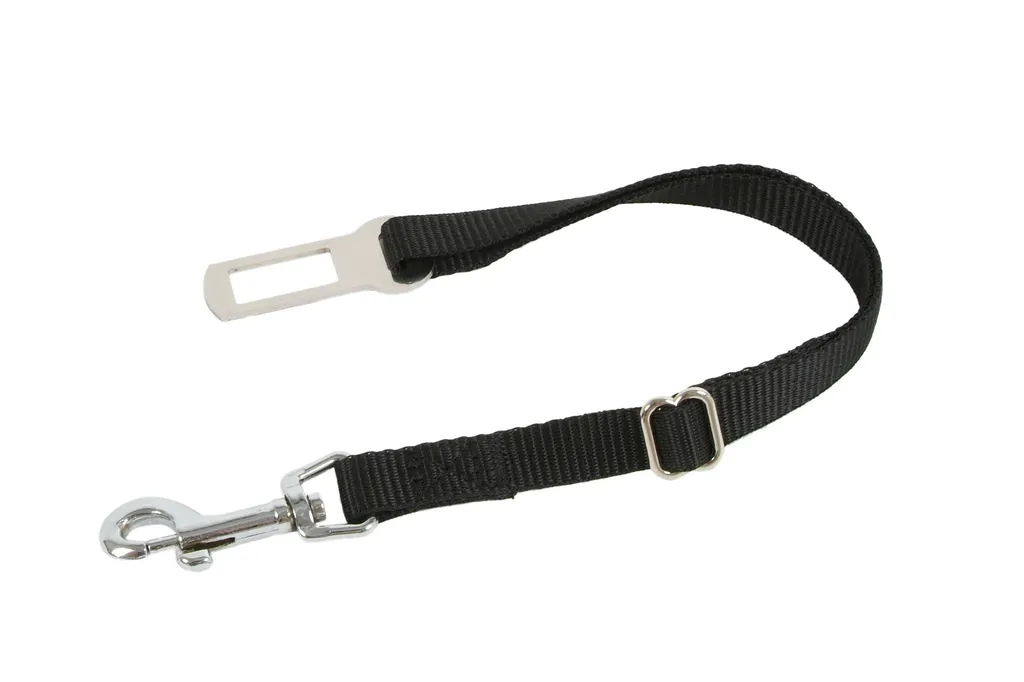 Attache ceinture voiture pour chien réglable avec mousqueton robuste