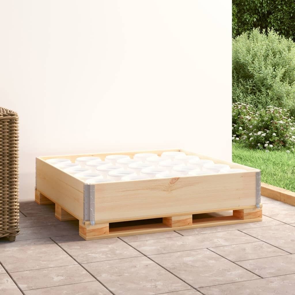 Eleganten-Stil Paletten-Aufsatzrahmen 100x100 cm Kiefer Massivholz DE90649