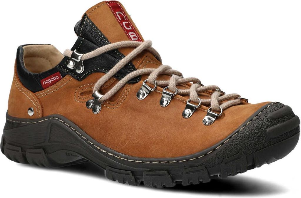 nagaba Wanderschuhe Herren Lederschuhe Trekkingschuhe Frauen, Braun, 45