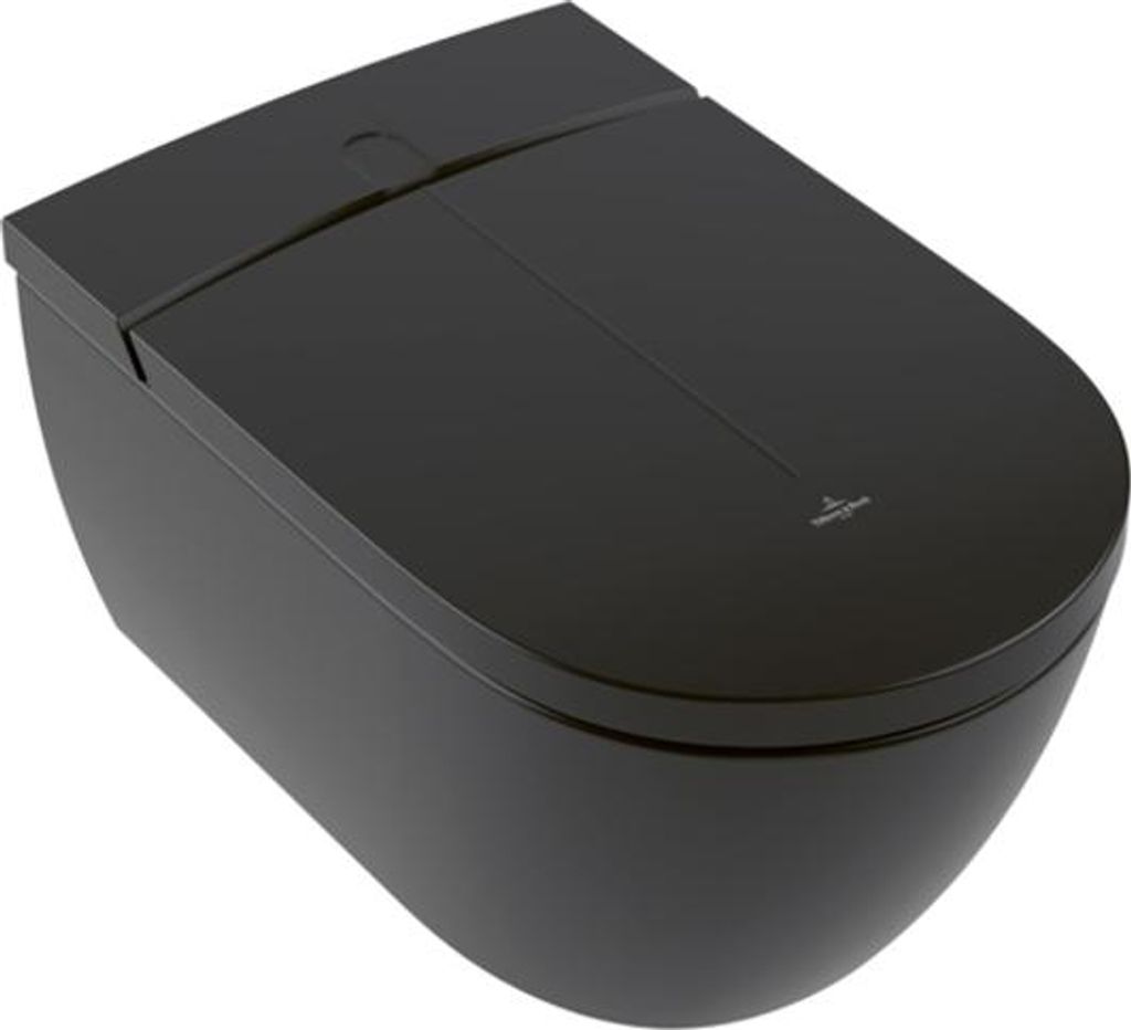 Villeroy & Boch ViClean-I100 Dusch-WC spülrandlos mit WC-Sitz, DirectFlush, 385x400x595mm, V0E100R7