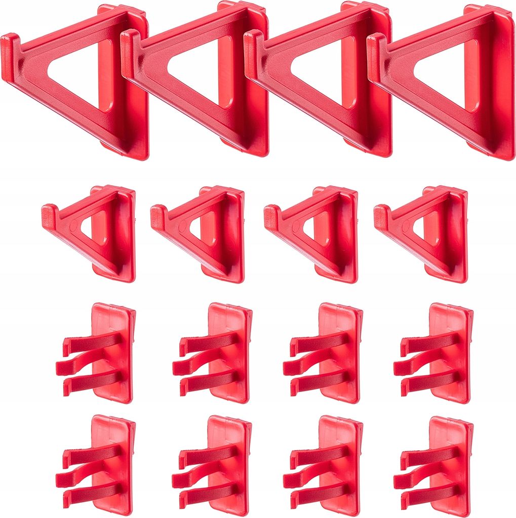 KADAX Haken für Werkzeugwand, Lochwandhaken aus PP Kunststoff, Werkzeughaken Set