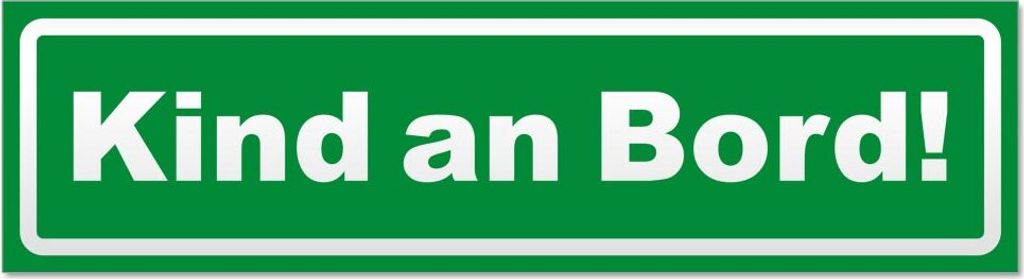 Kind an Bord! Invertiert Magnetschild Schild magnetisch