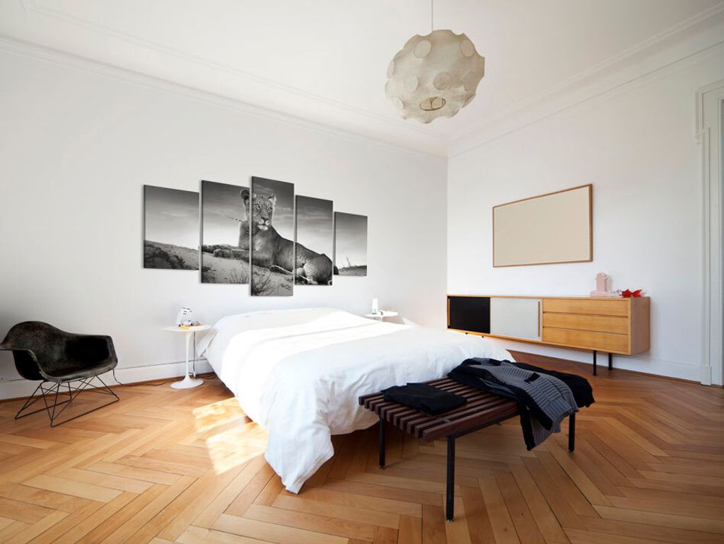 Akustikbild Natur 200x100 cm Bilder Akustikschaum Hochleistungsschallabsorber Schallschutz Leinwand 5 tlg Wandbild Raumakustik Schalldämmung 030216-4