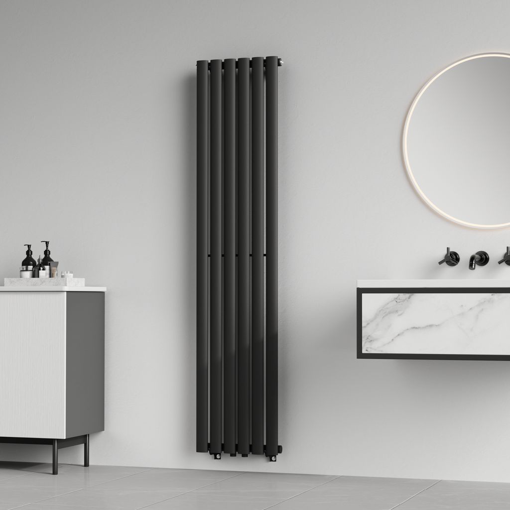 Radiateur tubulaire 'Nore' Noir 160x36cm Simple couche 636W Image du produit 