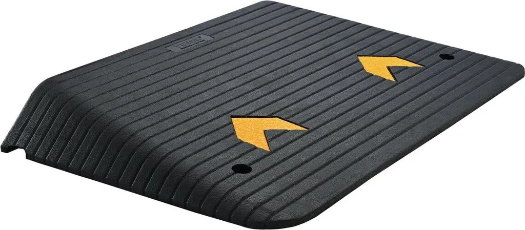 Rampe d'accès véhicule pour trottoir et seuil de garage caoutchouc 4"