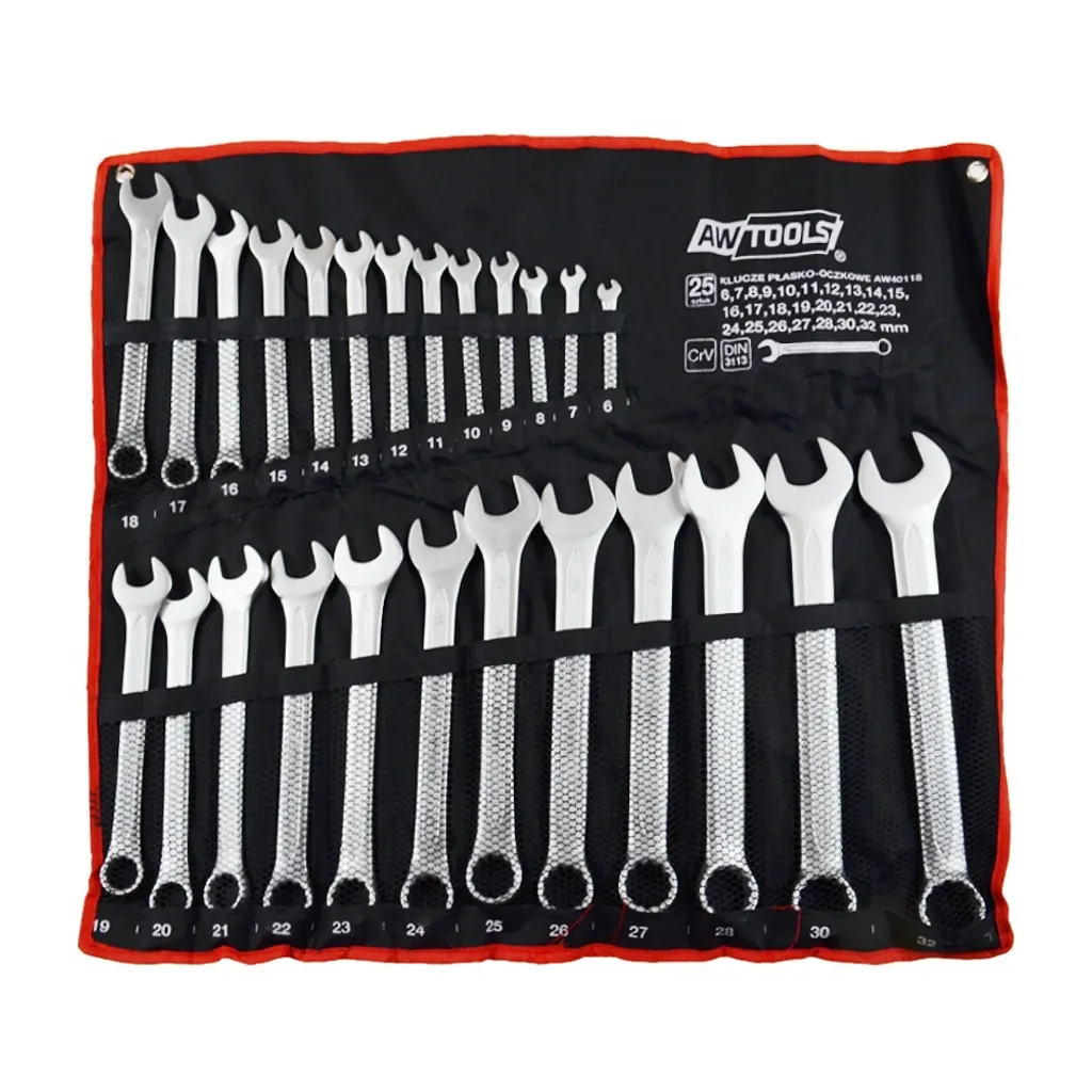 Lot de 25 clés à fourche Awtools de 6 à 32mm pour atelier mécanique