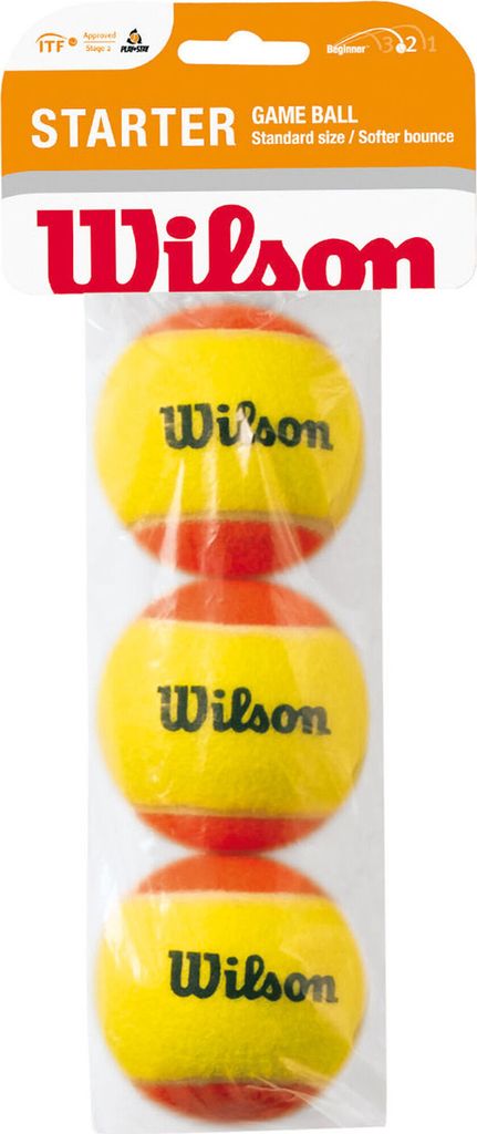 Wilson - "Starter" Tennisbälle für Kinder (3er-Pack) PP15836 (Einheitsgröße) (Gelb)