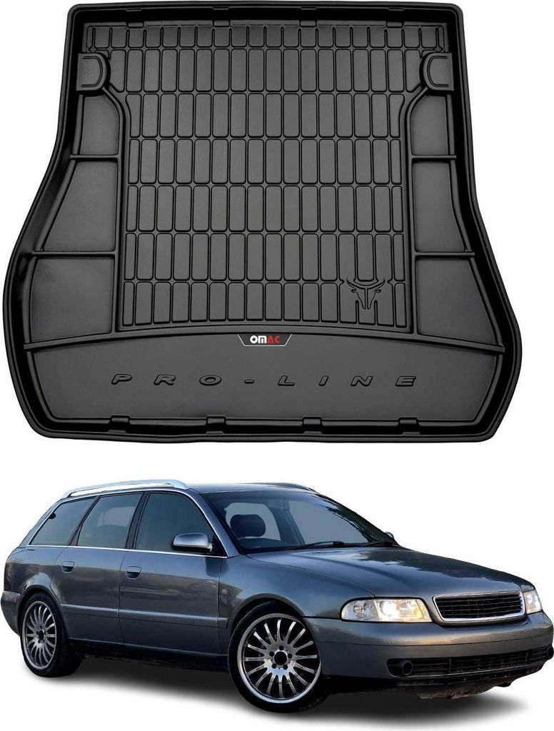OMAC Gummi Kofferraumwanne für Audi A4 B5 Avant 1994-2001 TPE Laderaumwanne