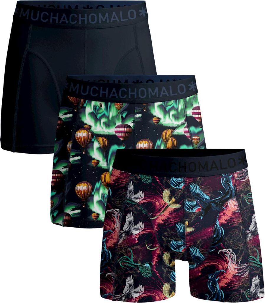 Muchachomalo Herren Boxershorts – 3er Pack – Baumwolle Stretch – Bequeme Unterwäsche – Größe 7XL - AIRELEMENTS1010-07