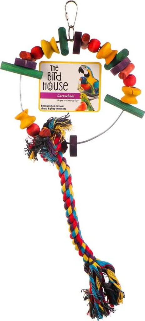 Jouet pour Perroquet Happy Pet Toy Cartwheel Assorted Anti-Ennui Cage